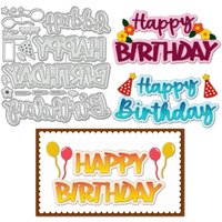 Happy Birthday Carbon Steel Cutting Dies Stencils for DIY Scrapbooking Photo Album Decorative Embossing Paper Card Word