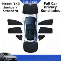 For Tesla New Model Y/YL/3 Upgrade Privacy Sunshade Front Side Window Sun Shades Windwhield Blind Shading Outdoor Camping