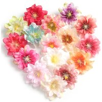 10/20Pcs Artificial Flowers 7CM Silk Fake Flower Heads for Home Room Decor Wedding Bride Decoration DIY Craft Garland Accessory
