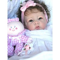 NPK 20inch Newborn Reborn Baby Doll Luca Girl Lifelike Soft Touch Hand-Rooted Hair High Quality Handmade Art Doll