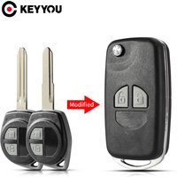 KEYYOU For Suzuki Swift grand Vitara Alto SX4 Flip Key Shell Remote Case Replacement HU133R/TOY43 Blade Auto Car Accessories