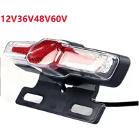 12V/36V-60V Electric Bicycle Ebike Taillight Turn Signal Rear Rack Lamp Tail Light Night Traffic Warning Light