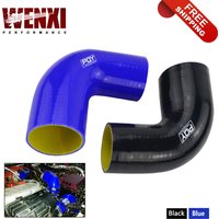 Free Shipping 2.5" 63mm 90 Degree Elbow Silicone Hose Pipe Turbo Intake Blue&yellow / Black&yellow WX-SH9025-QY
