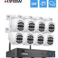 H.VIEW 4MP 8MP WiFi Security Camera System Kit Wireless CCTV System NVR Outdoor PTZ Two-Way Audio Video Surveillance XMEye