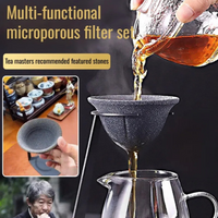 New Heat Resistant Ceramic Microporous Tea Strainer Set Suitable For Brewing Tea Coffee Reusable Easy To Clean New Year's Gift