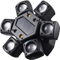 LED Moving Head 80W RGBW 4in1 Mini Six Arm Beam Strobe Light Yellow Flash Dj Bar DMX 512 Remote Control Stage Effect