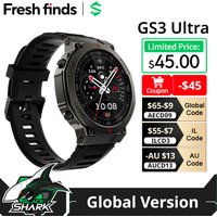 New BlackShark GS3 Ultra Smartwatch Equipped with dual-frequency GPS 5ATM &IP69K Water Resistant Military Grade Durability