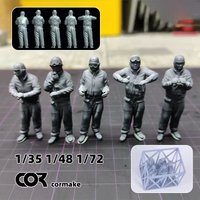 Scale Miniature Model kit US tank crew drivers Figures Military 5 pcs Set 1939โ1945 1/35 1/48 1/72