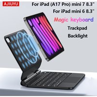 Magic Keyboard Case for iPad Mini 6 6th Generation 8.3" Floating Stand Multi-Touch Trackpad for iPad (A17 Pro) Mini 7 8.3" Case
