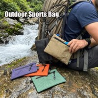 Outdoor Lightweight Waterproof Storage Bag Portable Zipper Change Key Bag Hook Wear-resistant Fishing Camping Hiking Travel Bag