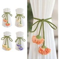 Fashionable flower shaped curtain tie, elastic band, curtain buckle, living room adjustable curtain rope holder