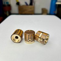 High-End Copper-Wood Knob Hybrid Knob for Guitar Amplifier Hi-Fi Audio (20mm Diameter)