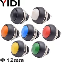 5/10pcs PBS 33B Mini Samll Plastic Push Button Round Head ON OFF Momentary Switch 2 Pin 12mm Waterproof Power Reset Non-locking