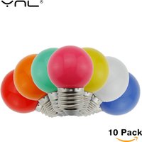 10Pcs/Lot Colorful LED Bulb Lamp G45 E27 3W 220V Energy Saving Light Christmas Decoration Lamp Bulb 7 Colors Indoor Lighting