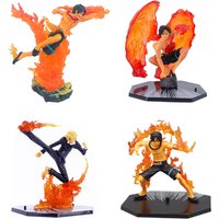 New One Piece Anime Figure Fire Fist Luffy Ace Sanji Battle Model Dolls sabo Action Figurine Zoro Ghost Collection Toys