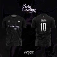 2026 Bandai Solo Leveling Anime SUNG JINWOO NO.10 3D Print Football Jersey for Men's Tshirt Summer Sports Casual Tees Kids Kids