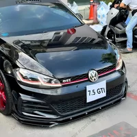 Dla Golfa 7.5 GTI GTD 2017-2020 Golfa MK7 Facelift MAXTON Style Przedni zderzak samochodowy Spoiler Cap Przednia osłona wargi Tuning