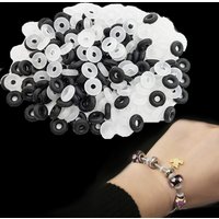 20/100pcs Rubber Safety Stopper Spacer Transparent O Rings Beads for DIY Bracelets Necklaces Jewelry Making Accessories Crafts