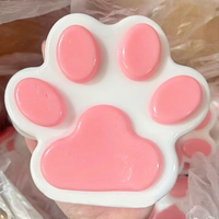15cm 1pc Cute Cat Paw Squeeze Toy Soft Sticky Decompressing Stress Relief Slow Rebound Jelly Pinch Toy for Adults Squishy Toy