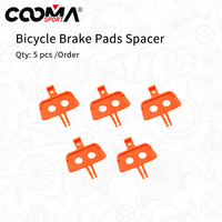 Hydraulic Disc Brake Pads Spacer, Insert of disc brake pads for Shimano and other bands, 5 pcs, Red color,