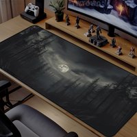 Black Moon Night Mouse Pad Gaming printon demand Custom Large HD Mousepad XXL keyboard pad Office Soft Carpet Table Mat Mice Pad
