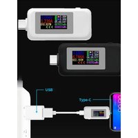 10 in 1 USB Test Meter Type-C Colorful Display USB Tester AC Meter Current Voltage Monitor Power Meter