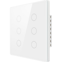 AVATTO Tuya WiFi 4x4&4x6 Way Smart Wall Light Switch,Brazil Standard Glass Panel Touch Switch Works With Alexa Google Home