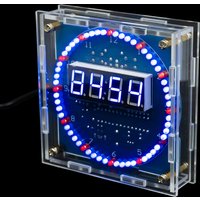 Rotating Digital Electronic Clock Temperature Control Light Control Rotating LED Electronic Kit DIY Soldering Exercises Parts