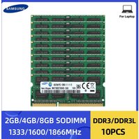 10PCS Samsung Laptop Ram DDR3L DDR3 2GB 4GB 8GB 1333Mhz 1600Mhz 1866Mhz SODIMM PC3-12800 PC3L-12800 Non-Ecc Sodimm Memoria Ram
