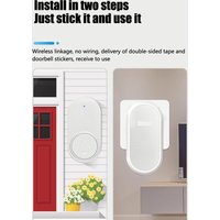 32 Songs Wireless Doorbell Welcome Door Bell Chime Remote Transmission Smart Home One Click Emergency Security Alarm US EU Plug