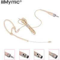 iiimymic high-quality Single side ear microphone skin-color for Sennheiser Shure AKG Bodypack 3.5mm Locking 4 pin 3pin Condenser