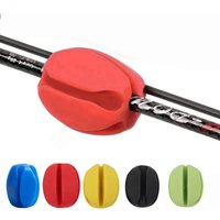 2 PCS Silicone Fishing Rod Holder Ball Straps 5 Hole Lightweight Fishing Tackle Ties Organizer Storage Racks Fishing Accessories