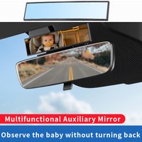 Universal Self-Adhesive Car Baby Safety Mirror for Rear Facing Car Seat Wide Angle View Anti Glare Monitor Kids Child Care Parts