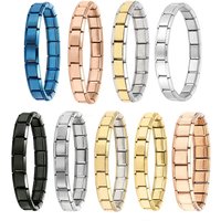 1PC Classic Stainless Steel Pendant Italian Chain Link Men Women Suitable For 9mm Bracelet Making Diy Steel Module Tools