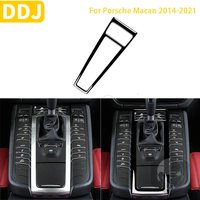 For Porsche Macan 2014-2021 Accessories Car Black Interior Shifter Panel Trim Sticker ABS Modification Decoration