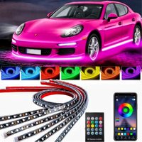 Samochodowe podświetlenie LED RGB Neon Podwozie Światła Sterowane Aplikacją Pilot Kolorowy Automatyczny Zewnętrzny Dekoracyjny Lampka Atmosferyczna