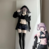 Call Of The Night Nanakusa Nazuna Adult Cosplay Costume Coat Top Skirt Socks PU Suit Uniform Carnival Halloween Party Outfit