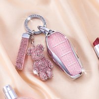 Pink Diamond for BYD Atto 3 Han EV Dolphin Qin Han/Tang SEAL U DM-i ATTO03 Remote Car Key Case Cover Fob Keychain Accessories