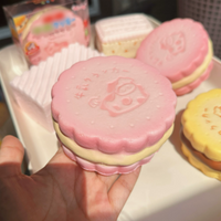 Lifelike PU Fake Milk Cookie Ornament Simulated Snack Decor Holiday & Household Desktop Ornament For Adults