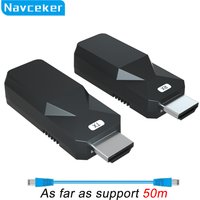 2024 50M HDMI Over IP Network Extender 1080P HDMI Transmitter by RJ45 CAT5e CAT6 LAN Extensor Like HDMI Splitter Support POE