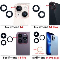 Sapphire Back Camera Lens Glass For iPhone 12 13 Mini 14 15 Plus 17 Pro Max Rear Camera Repairing Parts With 3M Adhesive & Tools