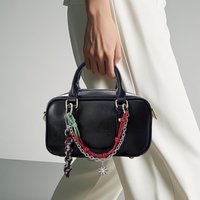 Fashion Leather Keychain Pendants Bags Chain Multi-functional Detachable Rope Woven Metal Chain Lanyard Bag Hanging Accessories