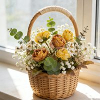 Artificial Silk Rose Flowers Wedding Home Dining Table Vase Windowsill Holiday Party Holiday Bridal Bouquet DIY Gift Decorations