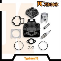 47mm 70cc Cylinder Kit For Vespa LX Primavera Sprint Piaggio Typhoon Fly Liberty 50cc 2T AC Racing Head