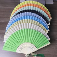 Tasseled Performance Fan Traditional Smooth Plain Tasseled Fan Training Tai Chi Fan For Dance Fan