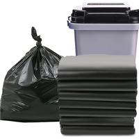 Garbage Bag Thickened Large Size Black Flat-Mouthed Hotel Catering Property Environmental Sanitation Disposable Plastic Bag