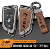Zinc Alloy Car Remote Key Cover Case Holder For X1 X3 X5 X6 X7 G20 G30 G01 G02 G05 G11 G32 1 3 5 7 Series Keychain Accessori