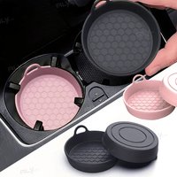 2Pcs Anti-Slip Coaster for Car Stable Food Grade Silicone Gel Drink Holder Pad Universal Auto Cup Holder Coaster Silent Cup Pad