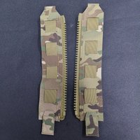 Tactical Back Panel Zipper MOLLE Adapter 500D Nylon Lightweight Versatile For Rear Pack Plate Carrier 3950 Tactical Gear 2PCS