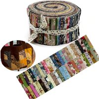 40Pcs Jelly Roll Up Cotton Fabric Quilting Strips Patchwork Craft Quilting Fabric for atchwork Sewing DIY Craft